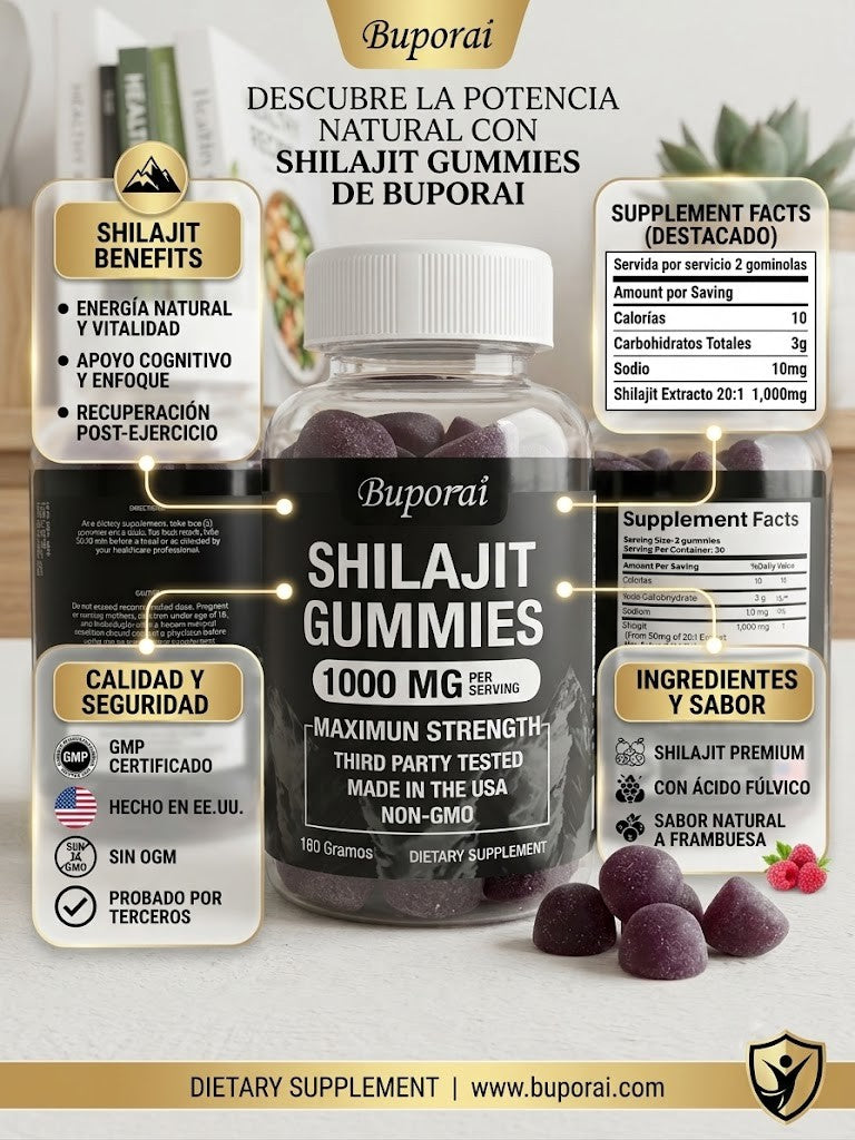 Shilajit Gomitas JAM - beneficios e ingredientes