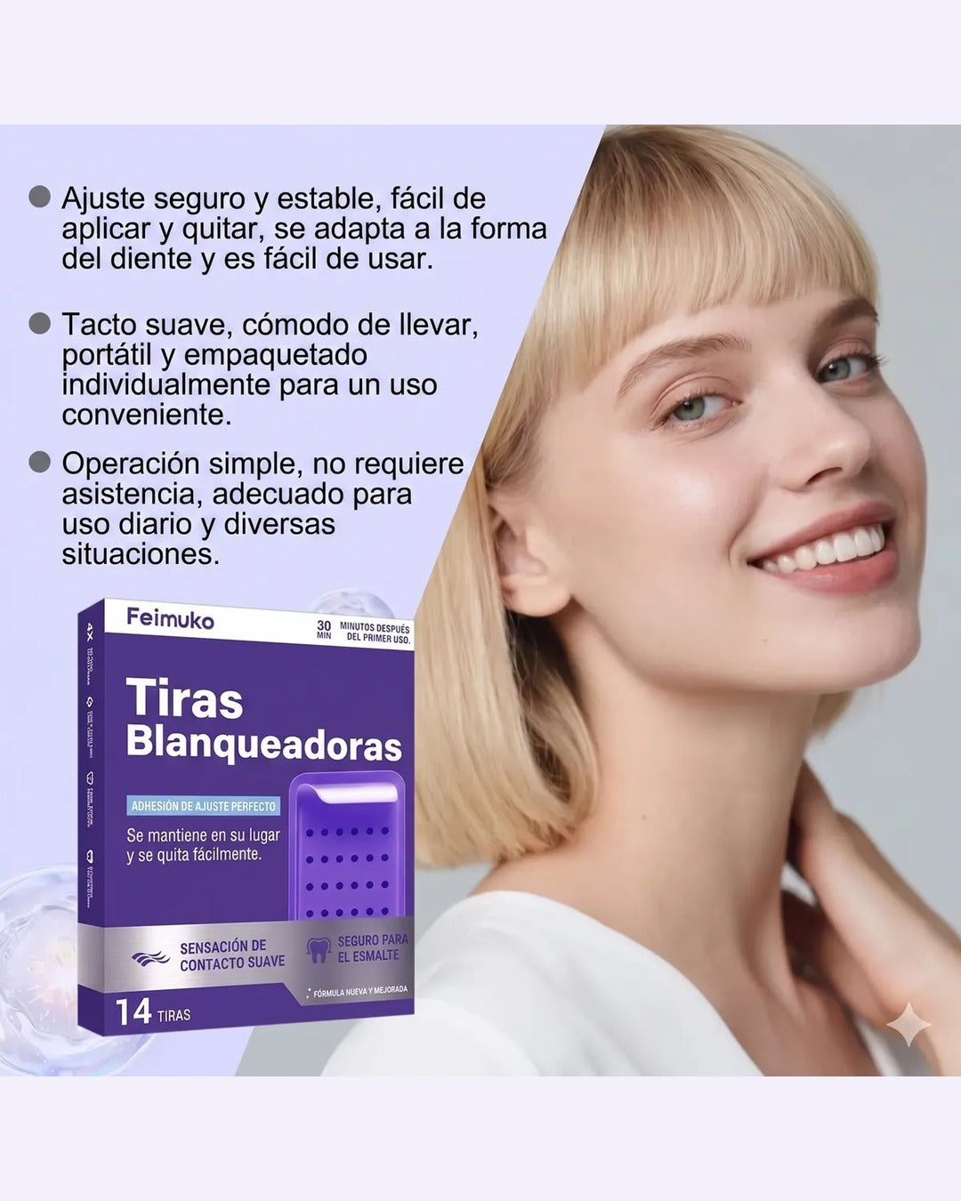 Ajuste seguro, tacto suave y operacion simple para uso diario