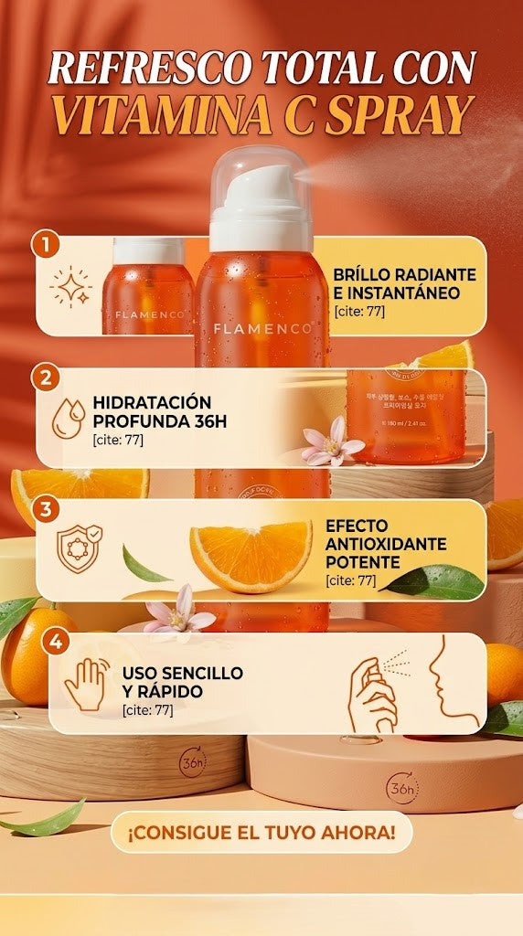 Spray Vitamina C Glow 160ml — Piel Radiante en 30 Días ✨