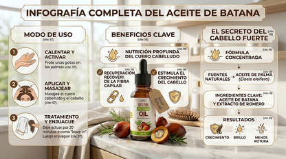 Aceite de Batana 100% Puro 30ml — Cabello Más Grueso y Sin Caída 🌿