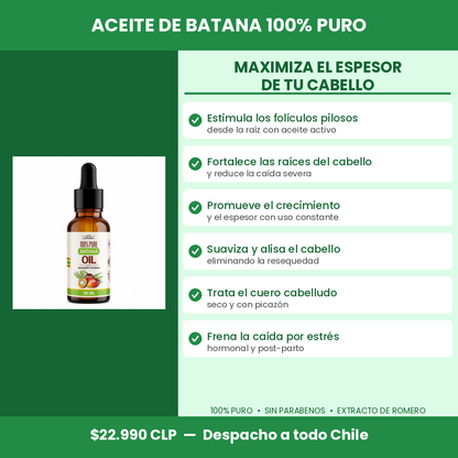 Infografía beneficios Aceite de Batana