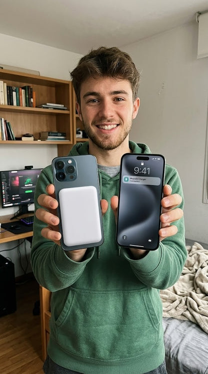 Batería Portátil Magnética 10.000mAh — Carga MagSafe iPhone 12 al 17 🔋