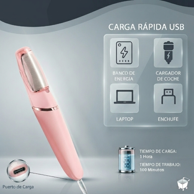 Removedor de Callos Eléctrico Recargable — Pies Suaves como Pedicura, en Casa