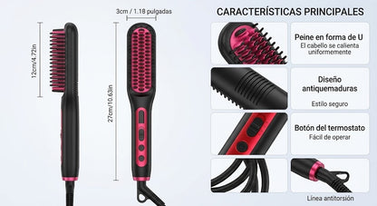 Cepillo Alisador de Iones 3en1 — Cabello Liso Profesional en Casa