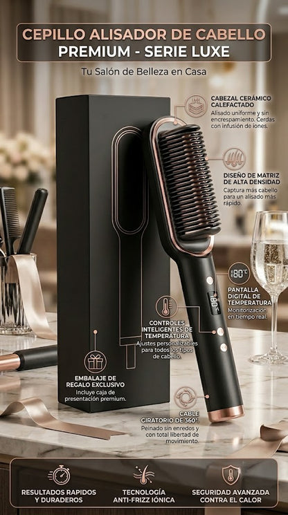 Cepillo Alisador de Iones 3en1 — Cabello Liso Profesional en Casa
