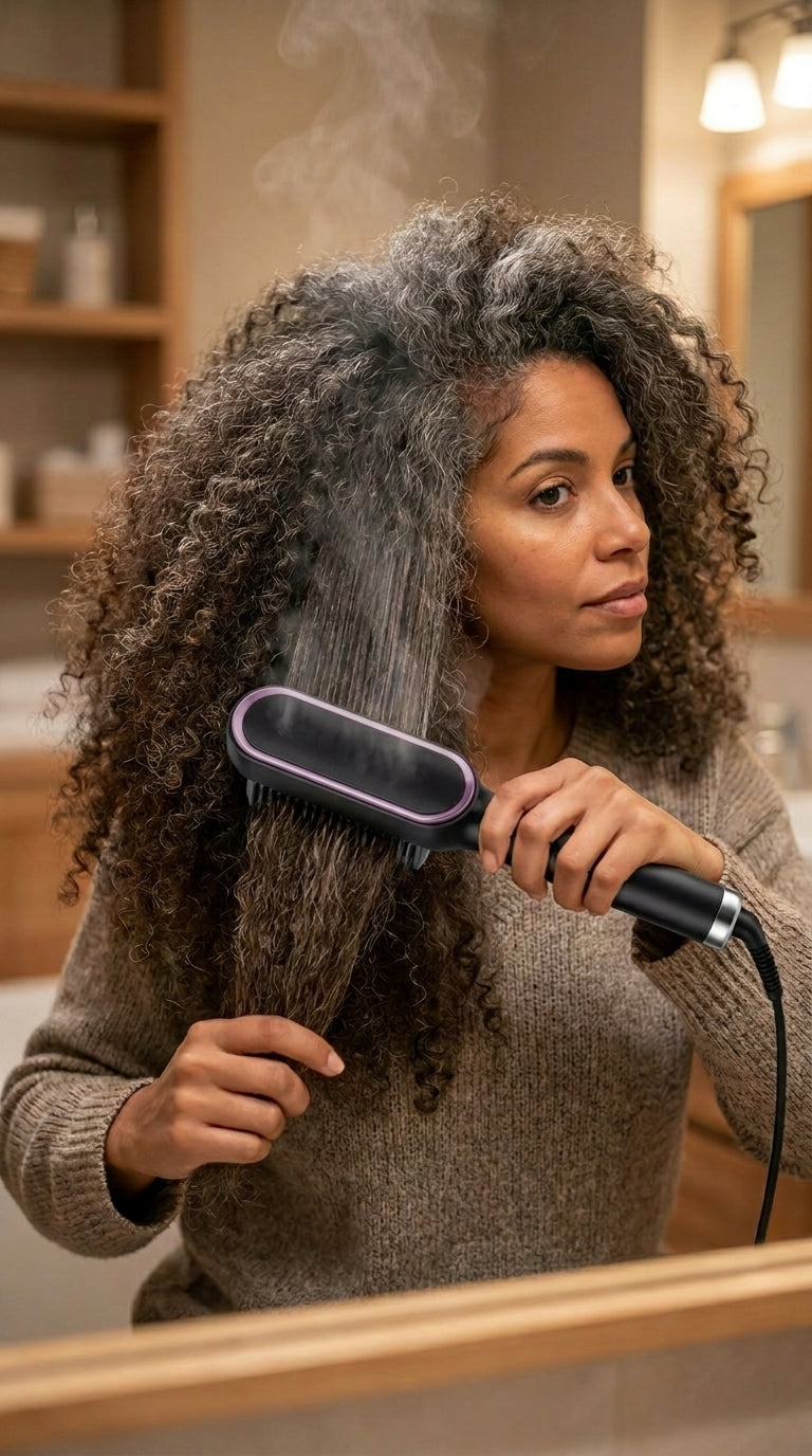 Cepillo Alisador de Iones 3en1 — Cabello Liso Profesional en Casa