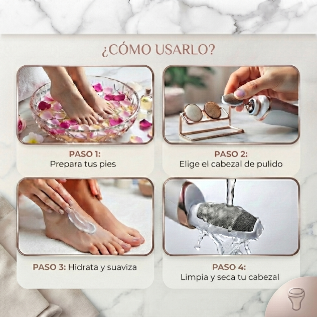Removedor de Callos Eléctrico Recargable — Pies Suaves como Pedicura, en Casa