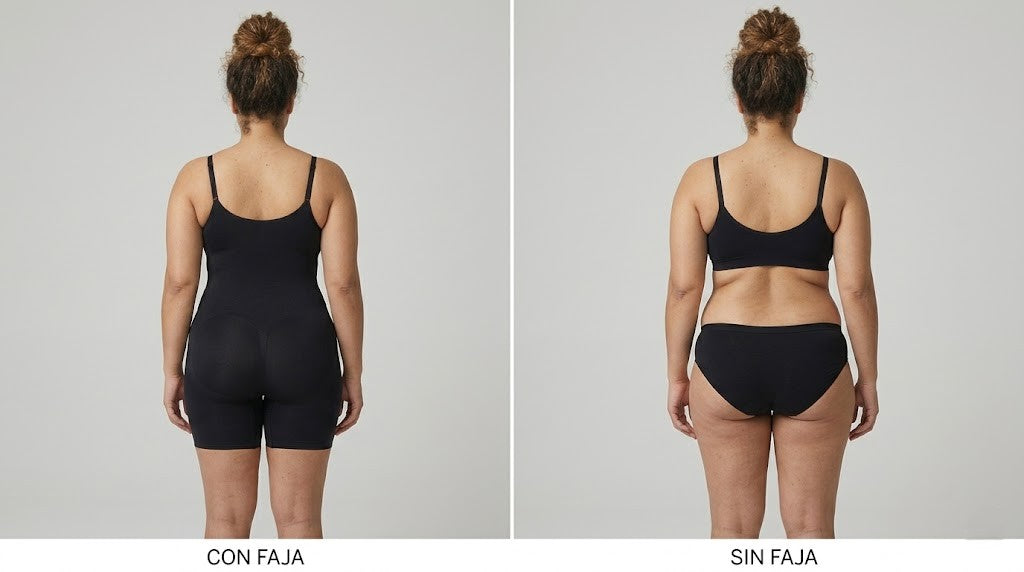 Comparativa espalda con y sin faja - JAM Alivia
