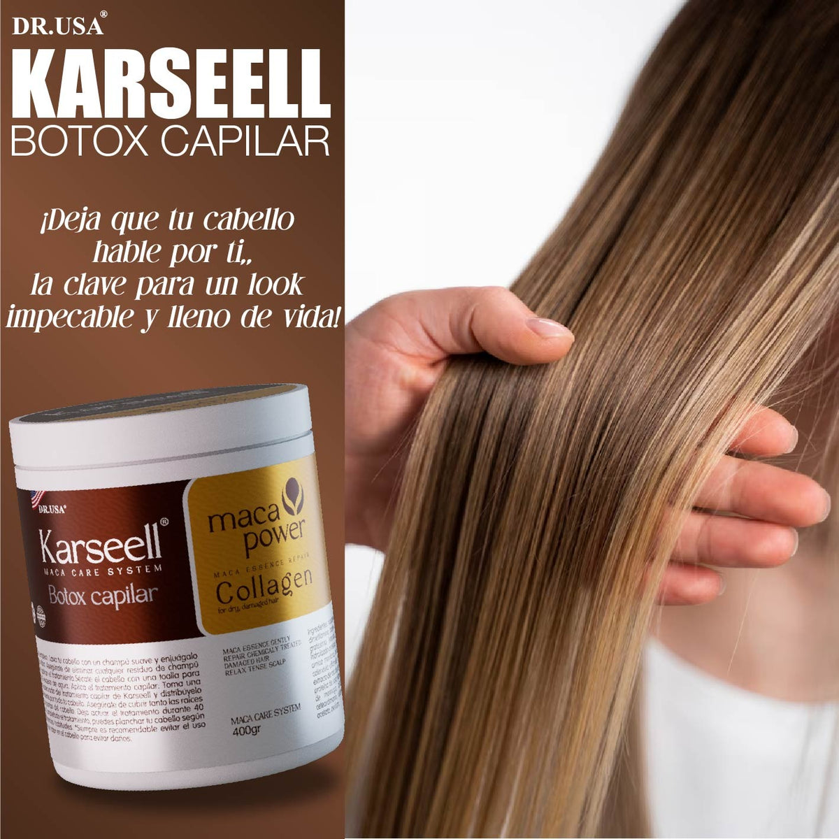 Karseell Botox Capilar pote abierto textura crema