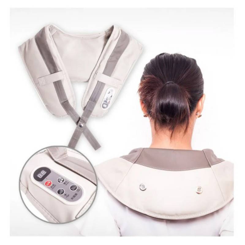 Masajeador shiatsu con panel de control y display