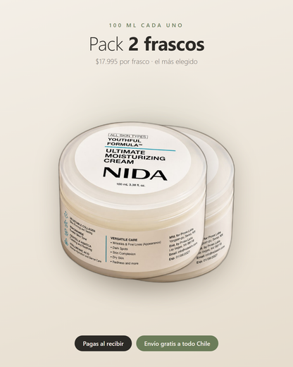 Pack de 2 frascos Crema NIDA 100 mL
