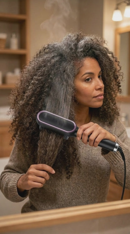 Cepillo Alisador de Iones 3en1 — Cabello Liso Profesional en Casa